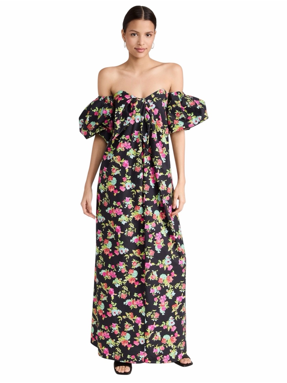 Caroline Constas Reyna Floral Off-Shoulder Maxi Dress Size Small